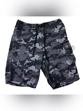 Oakley Battalion Software Men's Camo Board Shorts 31 Waist Vintage Y2K Gray